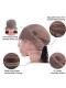 Three-Way-Parting Indian Virgin Human Hair Preplucked Lace Front Straight Wig – Olivia