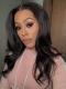 Elegant Indian Virgin  Preplucked Human Hair 4 ‘Parting Lace Front Long Wave wig-Bella