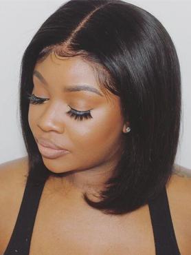 Black Bob 4*4 lace closure human hair wig-Galaxy