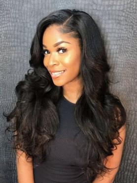Easy And Quick Install U-part Long Straight Human Hair Wig-Riley