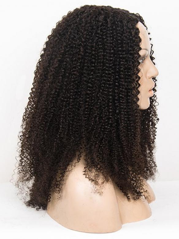 Human Hair Full Lace Wig Curly Ash Brown