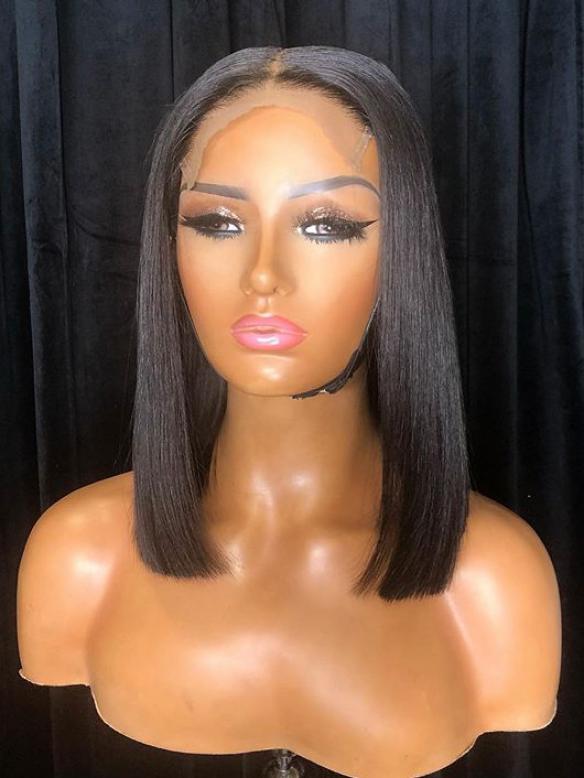 Human Hair Full Lace Wig Curly Ash Brown