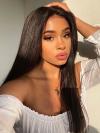 150% Density Indian Virgin human hair graceful long straight lace front wig-CHLOE