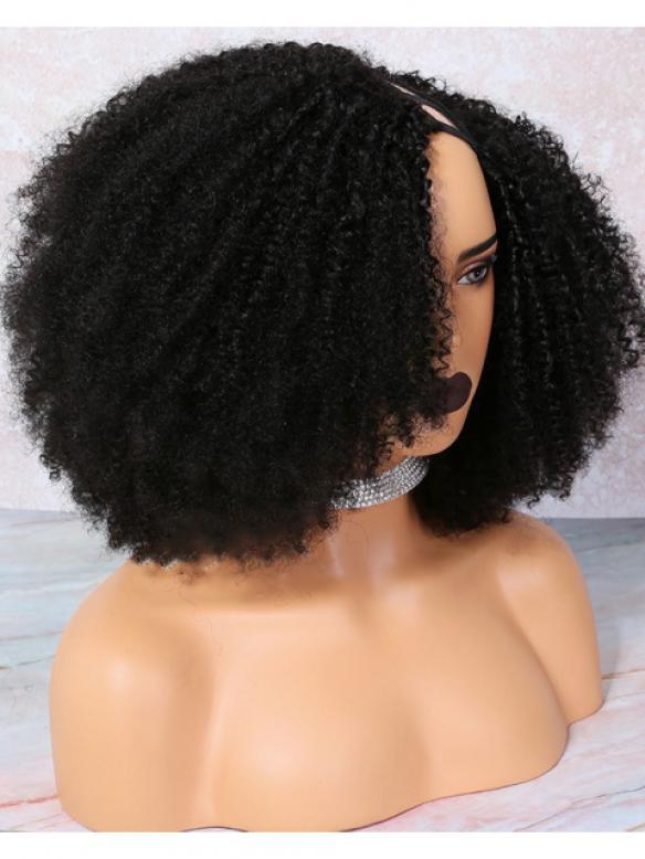 Simply installation Kinky Coily U Part Lace Wigs For Black Women -Leah
