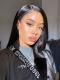 150% Density Indian Virgin human hair graceful long straight lace front wig-CHLOE