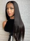 Never Mind About the Wig Grids-Silky Straight Hair Natural Black 5*5 NATURAL REAL SCAL LACE Closure HUMEN HAIR WIG-Quinn