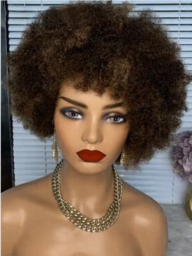 Afro Bomb Mix Color Wig With Thick Bang-TTA002  